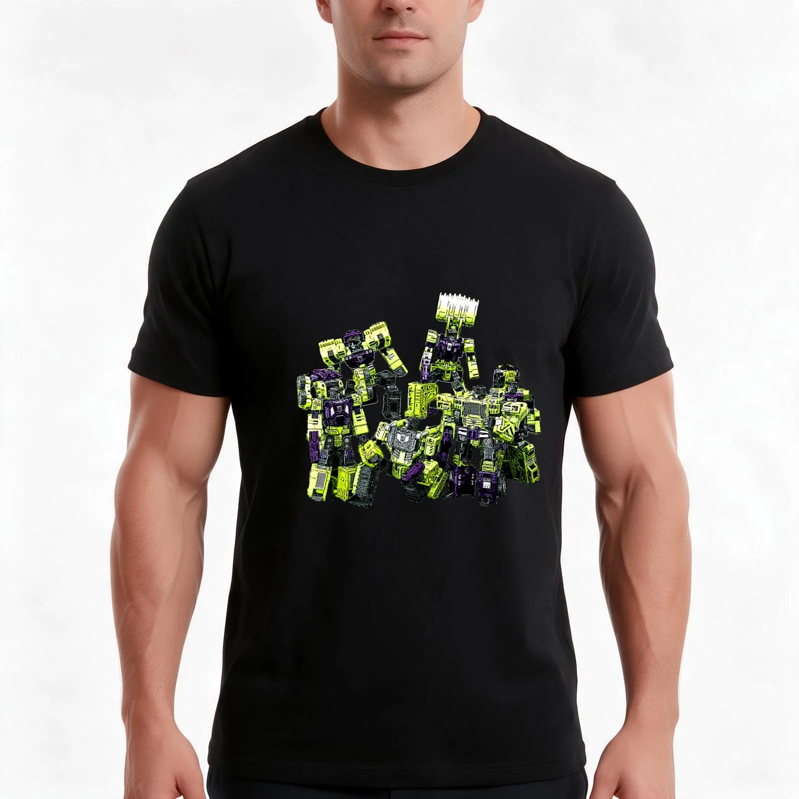 Constructicons Devastator By BX Brix T-Shirt Summer Casual Cotton Tee Oversized Streetwear Tops Vintage Graphic Print