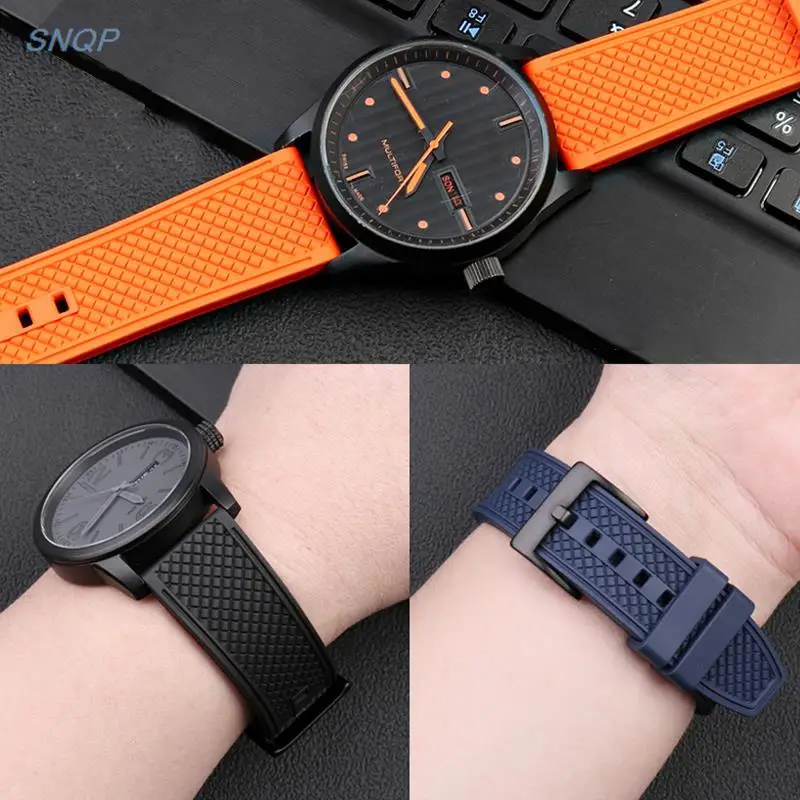 Correa de reloj de goma fluorada de 18, 20 y 22mm, correa deportiva de buceo suave e impermeable, pulsera de liberación rápida para hombres y mujeres para seiko/ Citizen/omega