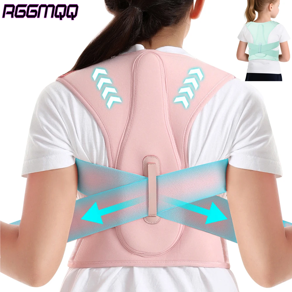

1 шт. Детский корректор осанки - регулируемый бандаж для спины при кифозе/горбатизме, поддержка ключиц, улучшает осанку (для детей 8-16 лет)
