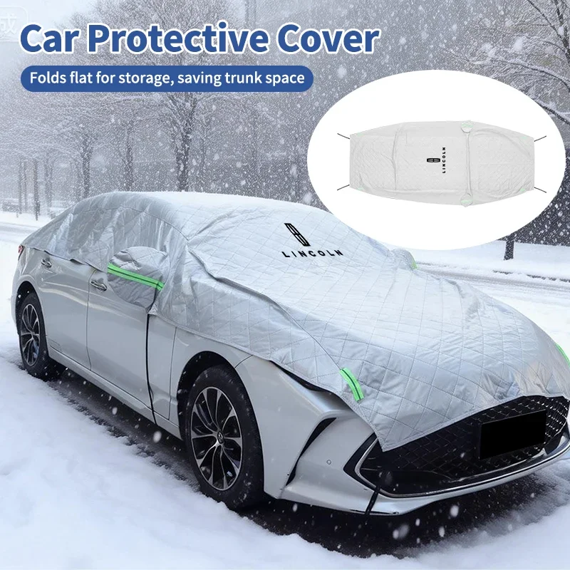 Car Windshield Snow Cover Waterproof Dustproof Half Car Protective Cover For Lincoln MKZ MKX Aviator Navigator Continental