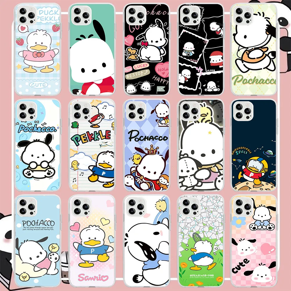 SK-49 Pochacco Pekkle Silicone Case For Tecno POP 4 AIR 5 5P Camon 15 16 17 17P 18 18T 18P 18i 19 Premier Neo Pro