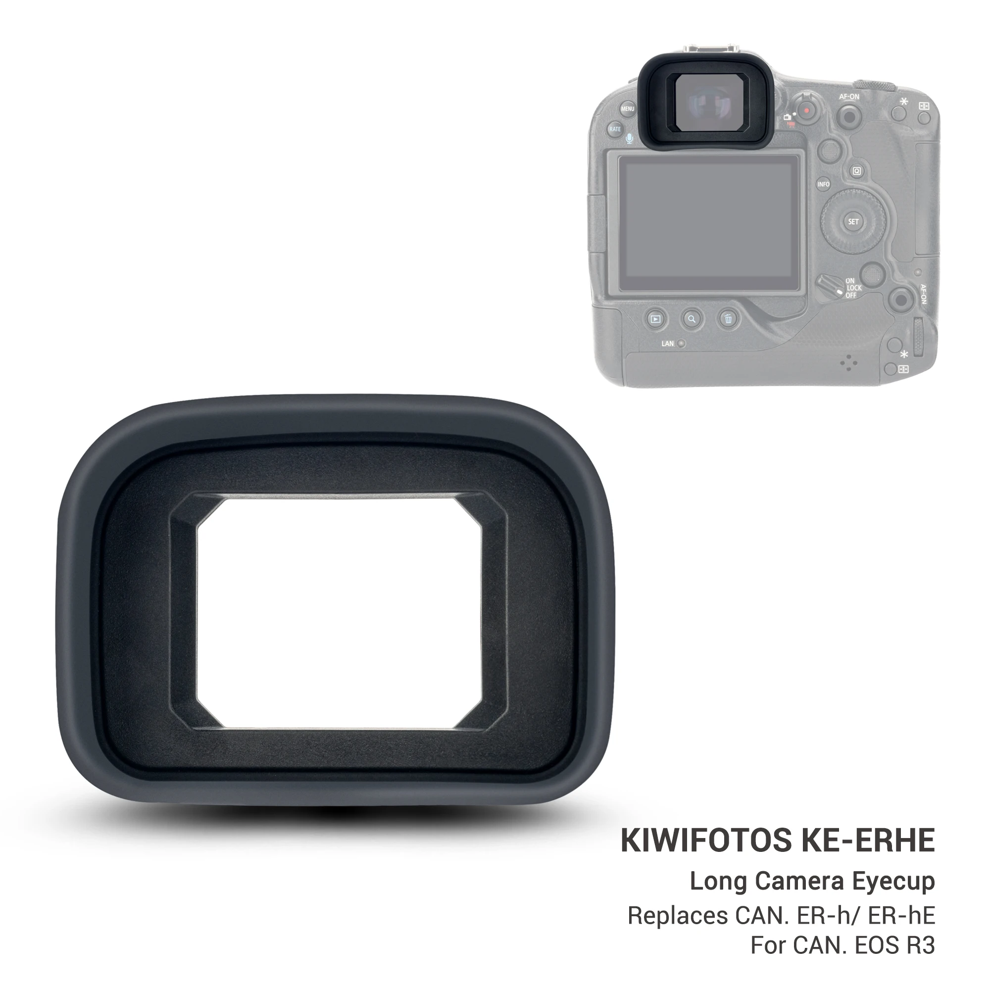 Long Camera Eyecup Viewfinder Extended Eyepiece EyeCup for Canon EOS R3 Replaces Canon ER-h ER-hE Eyeshade Protector Accessories