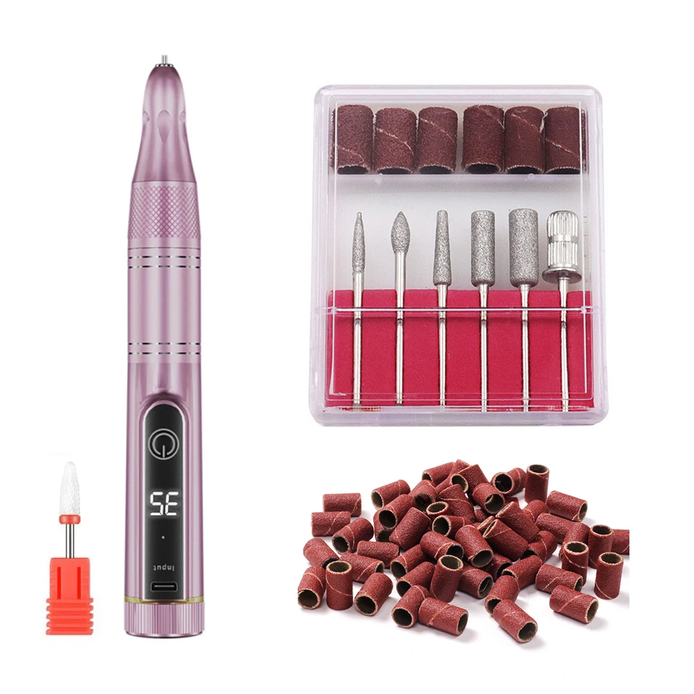 Electric Nail Drill, Efile Electrical Professional Nail File Kit for Acrylic, Gel Nails, Manicure Pedicure Polishing Shape Tools