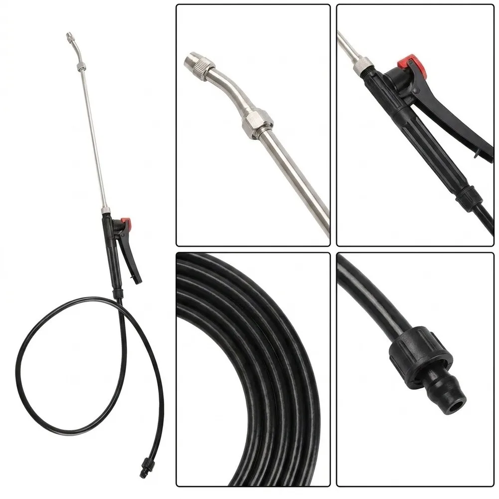Adjustable Nozzle Spray Rod Replacement Set for Garden Sprayer Includes Trigger Rod Hose and 1 Piece Accessory