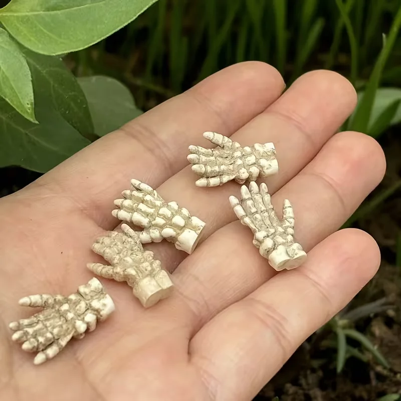 10/20Pcs Mini Skull Hands Figurines Halloween Miniatures Ornament, Potted Plants, Fairy Garden and Micro Landscape Accessories