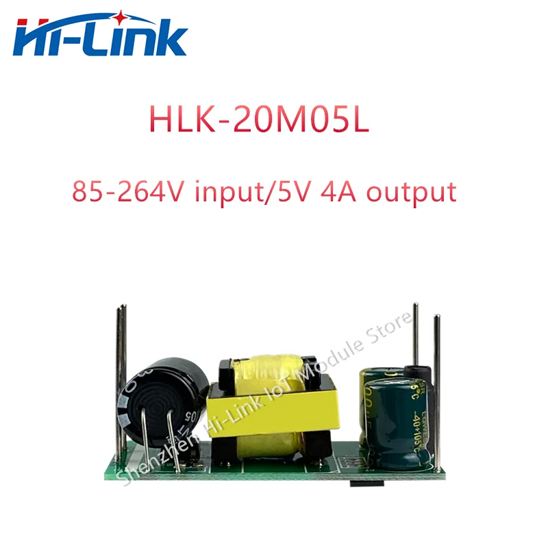 

Hilink 10pcs/lot HLK-20M05L 85-265V 20W 5V 4A AC DC Power Supply Circuit Board Mini Size Adjustable Converter