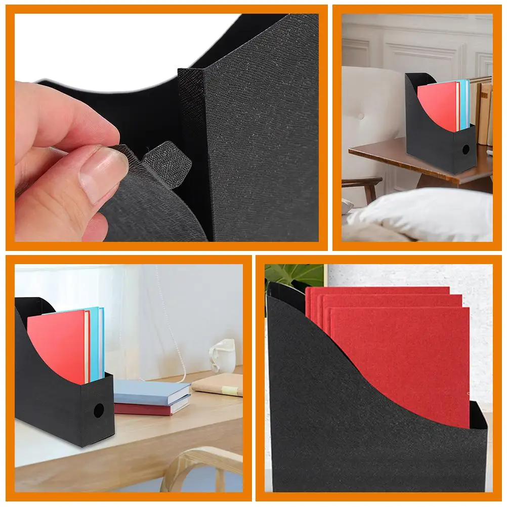 2 Pcs File Rack Office Folder Organizer Black Desktop Storage Bins for Classroom Document Holder Thickened Design Strong