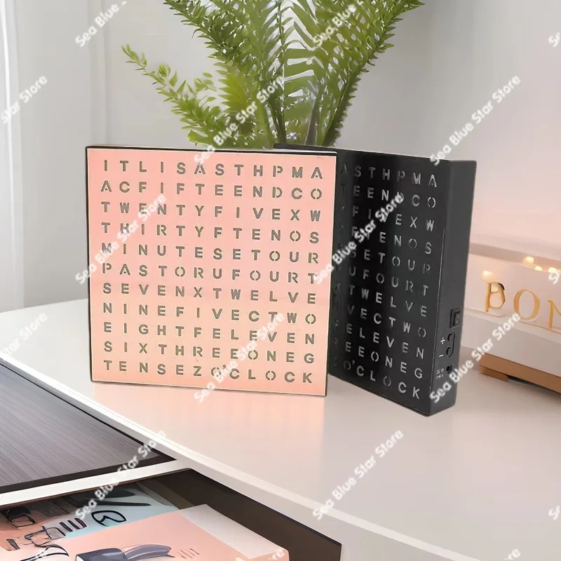 Modern SimplicityCross-border Foreign Trade Fashion Creative English Display Desktop Watch Office Learning LED