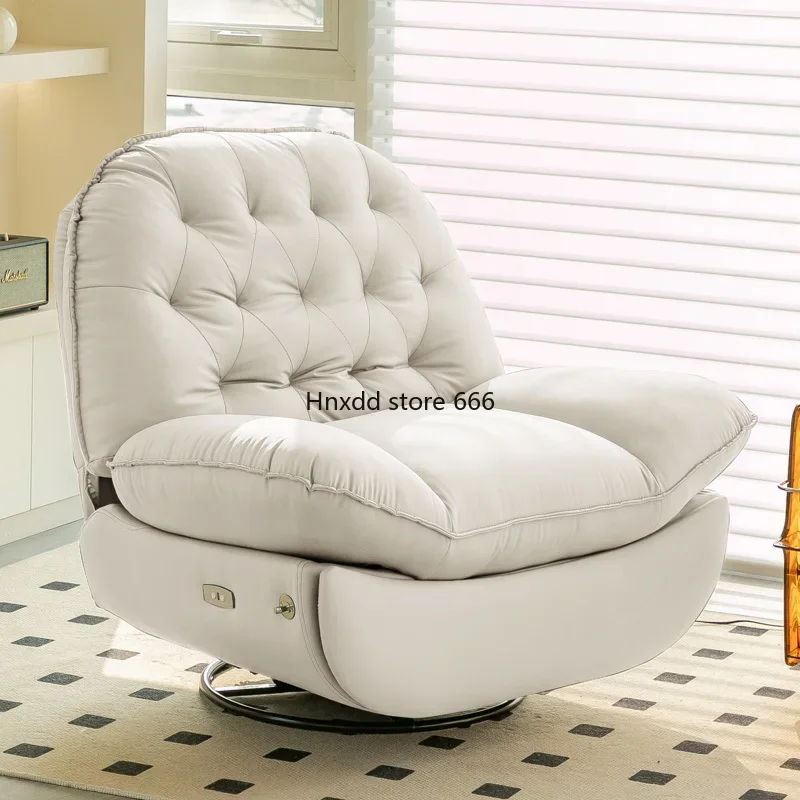 Electric single sofa living room casual rotating reclining shell multi-functional lazy sofa