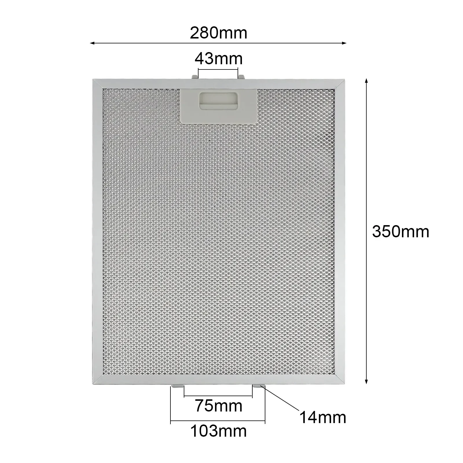 Cooker Hood Filters 5 Layers Metal Mesh Extractor Vent Filter 280x350x9mm Aluminum Cooker Hood Filters Home Improvement Filters