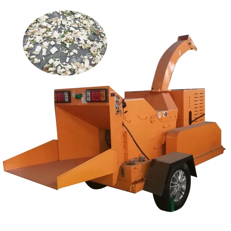 Industrial Heavy  Tree crusher Mobile Branch Shredder Machine Wood Cutter Machine Grinder