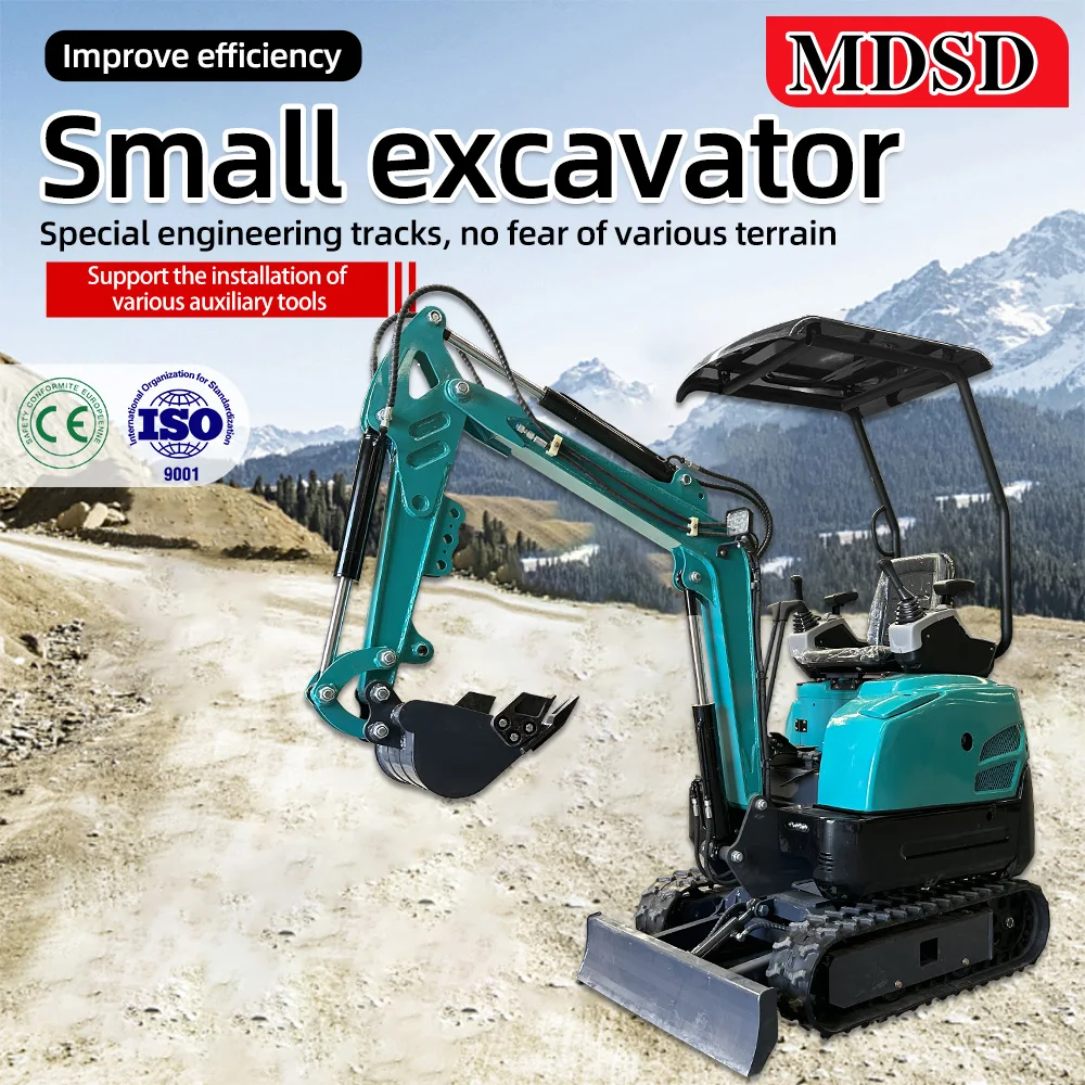 0.8-2 طن حفار خندق صغير مع السقف الميكانيكية الإبهام المشبك الولايات المتحدة الأمريكية الأسهم CE/EPA/EURO5 شهادات الامتثال DDP