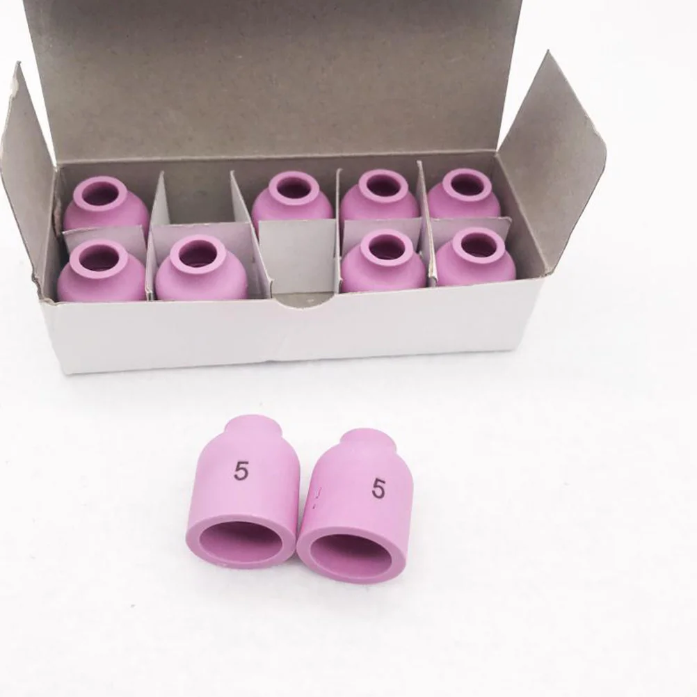 

10Pcs Argon Arc Welding Ceramic Nozzle 53n59 Excellent Heat Resistance for 45V 17cb20g 17Gl Series Professional Welders