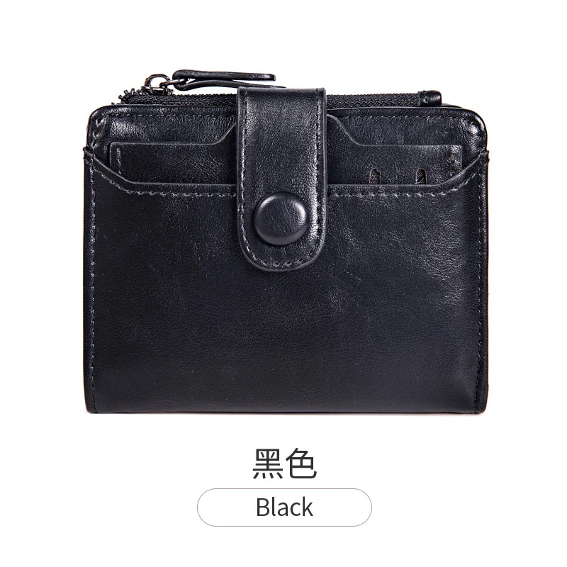 Western PU Leather Girl Student Multi Card  Slots Wallet Large Capacity Hasp Zipper Short Coin Purse for Girls