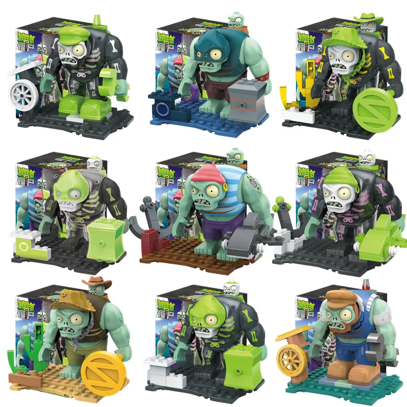 PVZ Neue Pflanzen vs. Zombies Gargantuar Baustein Blind Box Montage Jungen Spielzeug Sammlung Action Figur Spiel Puppe Kinder Geschenke