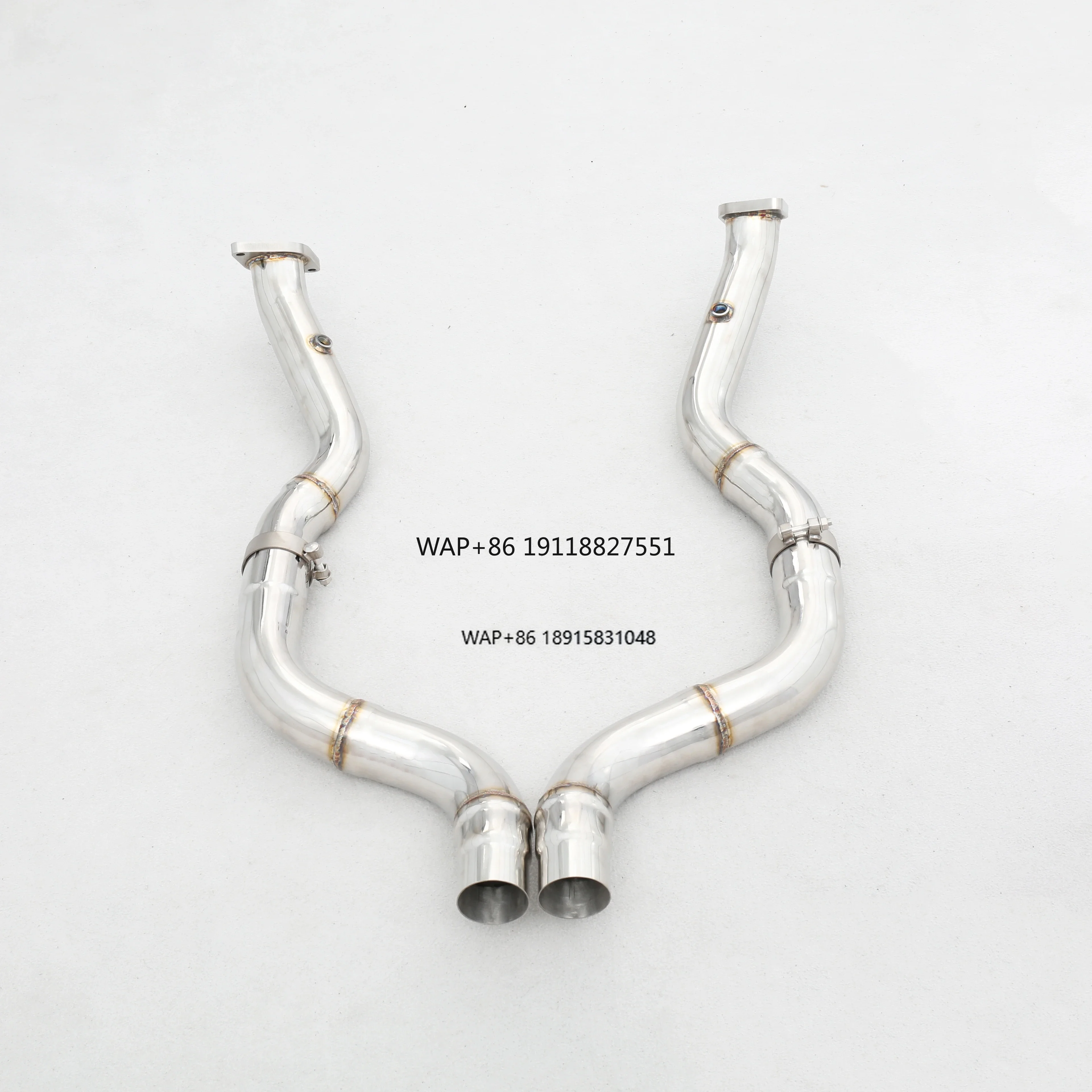 Custom 304 Stainless Steel Catless Decat Downpipe Perfect Fit for SRT 6.2/6.4 Exhaust Pipes