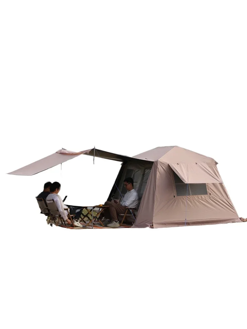 Tent outdoor 3-4 person family camping overnight camping folding portable automatic quick drive