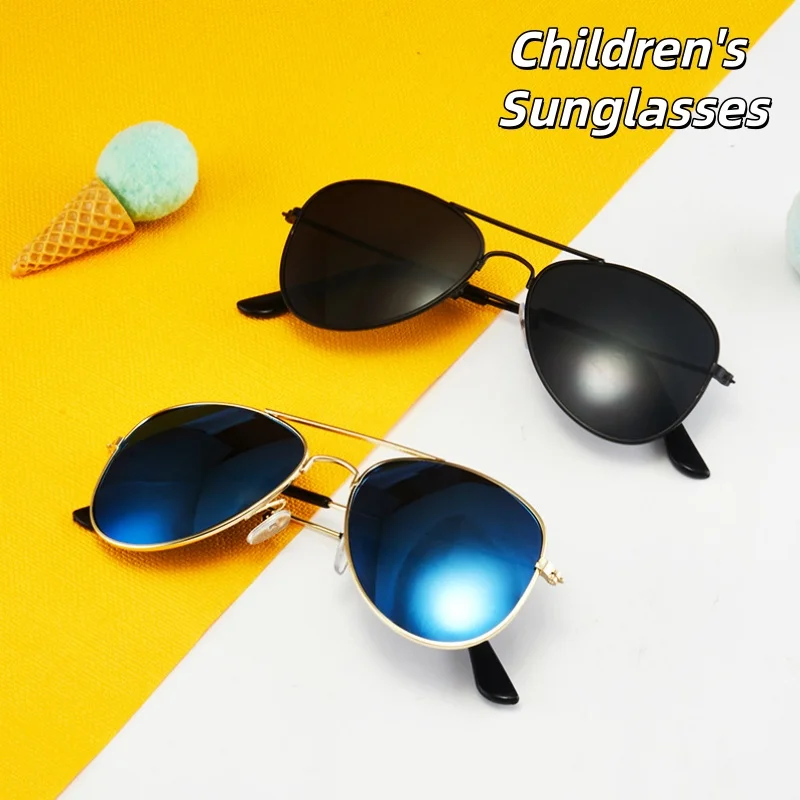 

Fashionable Children's Sunglasses for Boys and Girls Metal Toad-shaped Frames Glasses Street Photography UV Resistant