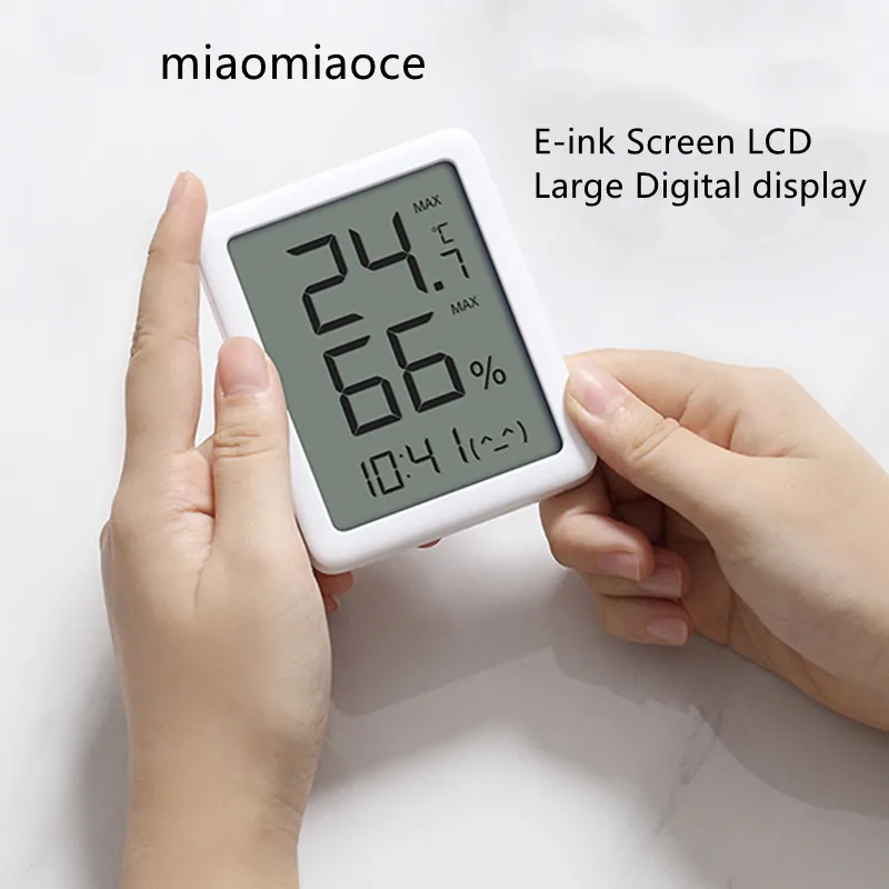 Youpin miaomiaoce MMC Screen LCD Large Digital display Thermometer Hygrometer Temperature Humidity Sensor from Youpin