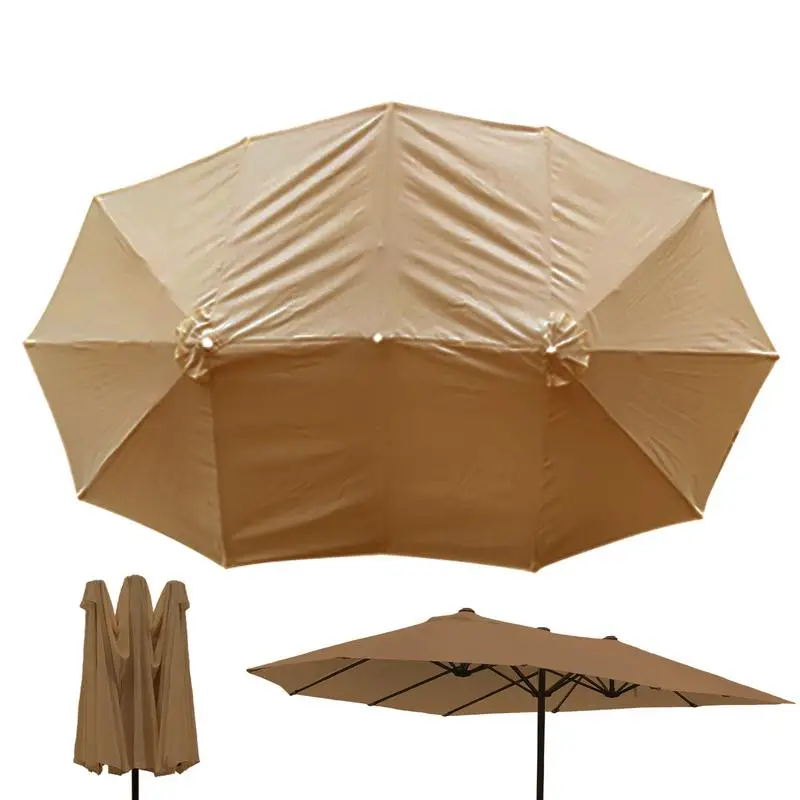 Patio Umbrella Replacement Canopy Cool & Comfortable Outdoor Parasol Cover Garden Umbrella Cover Waterproof Beach Canopy Sunshad