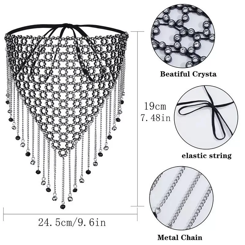 Strass scintillants femmes masque facial cristal maille gland mascarade masque métal prune Bossom Halloween Rave fête d'anniversaire bal Bar