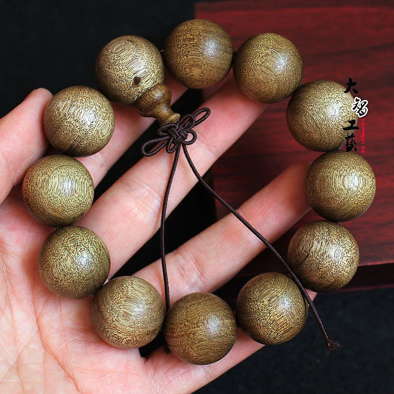 

S. Lee Demolition Material Buddha Beads Bracelet Old Materials Dried Wood Silkwood Bracelet Ethnic Style Factory Wholesale