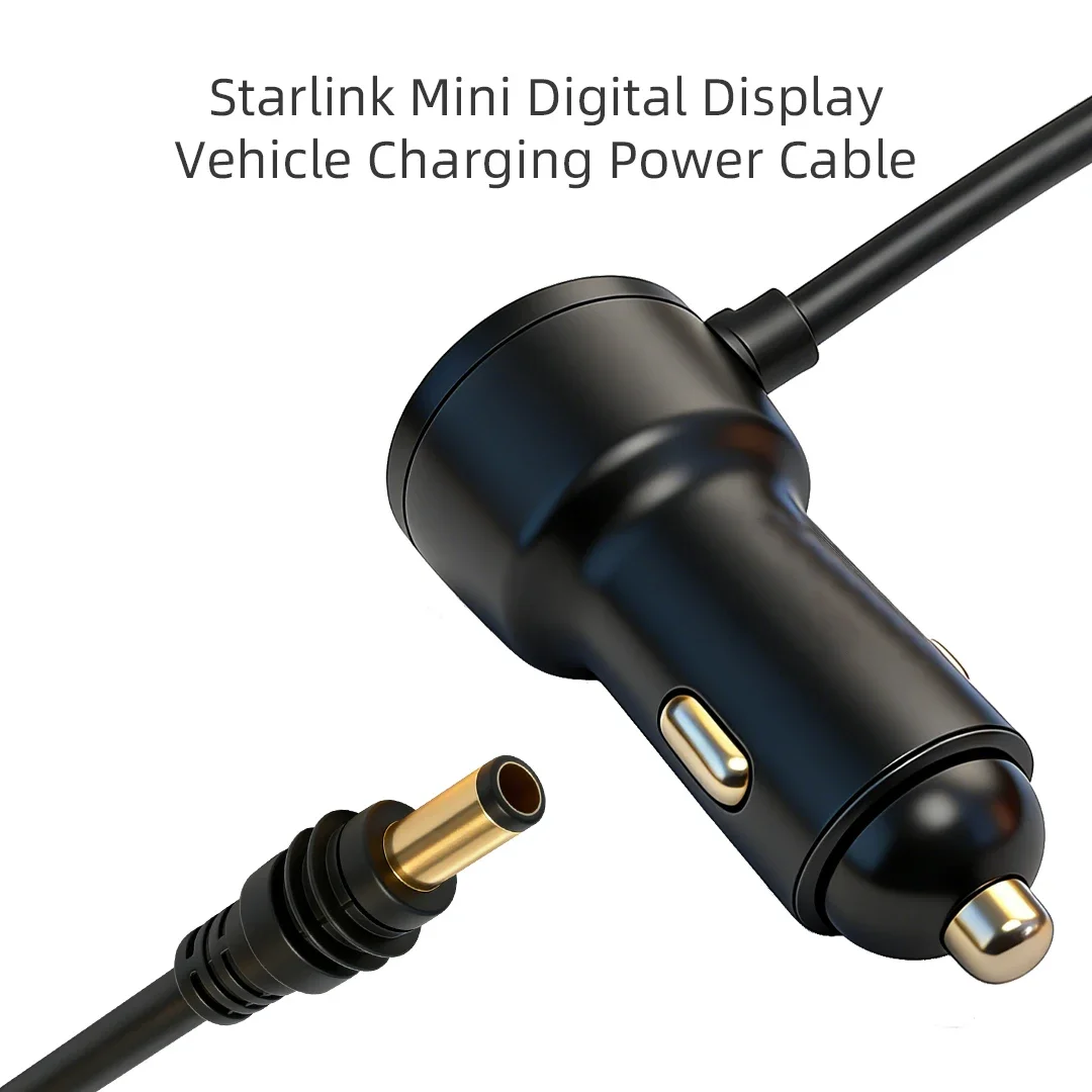 

Кабель 3-в-1 для Starlink Mini, автомобильное зарядное устройство DC 100W, адаптер для прикуривателя 10FT 12V-24V, дисплей напряжения LED, порты USB и Type-C