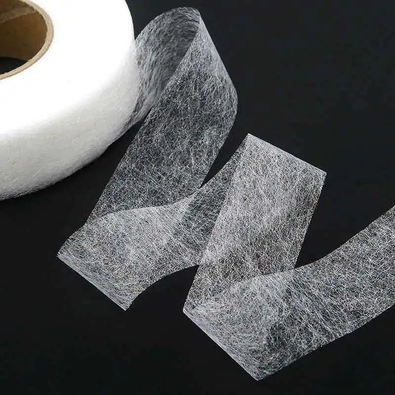 64Meters Black White Double-sided Interlining Adhesive Fabric Clothes Iron On Hem Tape Interlining Web DIY Sewing Accessories