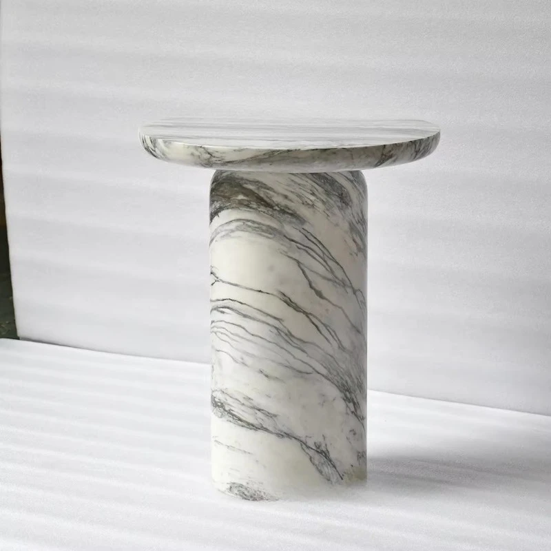 OEMODM modern Nordic style cave stone home decoration round coffee side table living room furniture porch restaurant