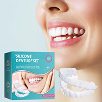 Adult Adjustable Dentures Teeth Set,Adjustable Snap-on Fake Teeth Portable Braces, Veneers Cover Gaps/Stains or Misaligned Teeth