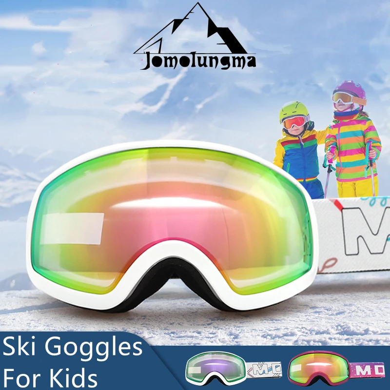 

Children's Ski Goggles for Kids Sphere Design Colorful Revo Lens Double Layers Anti-Fog UV400 Protection Euipment Sport Glasses