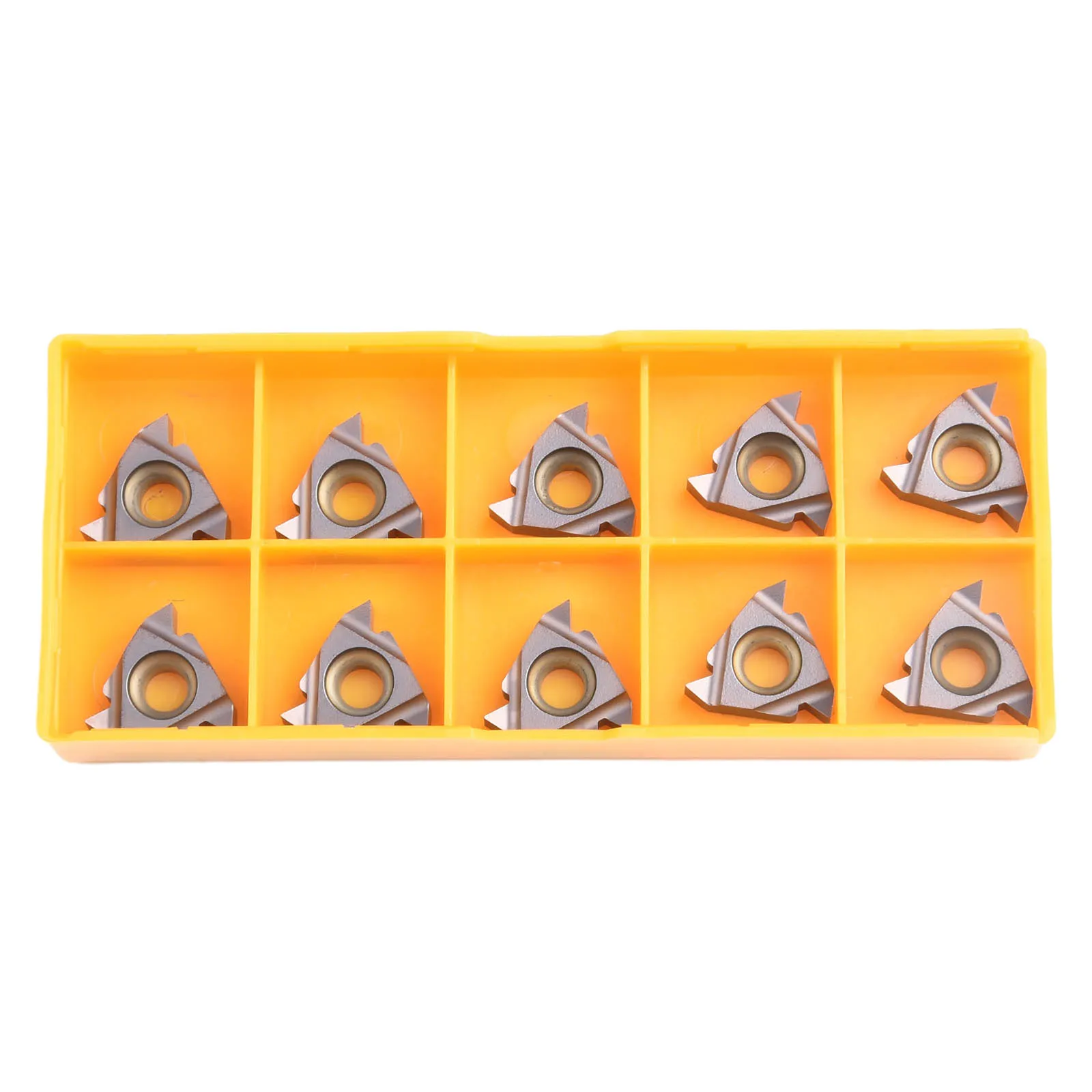 Carbide Insert Threading Set 10 pcs 16ER AG60 Designed for SER1616H16 Lathe Holder High Strength Long lasting Easy to Replace