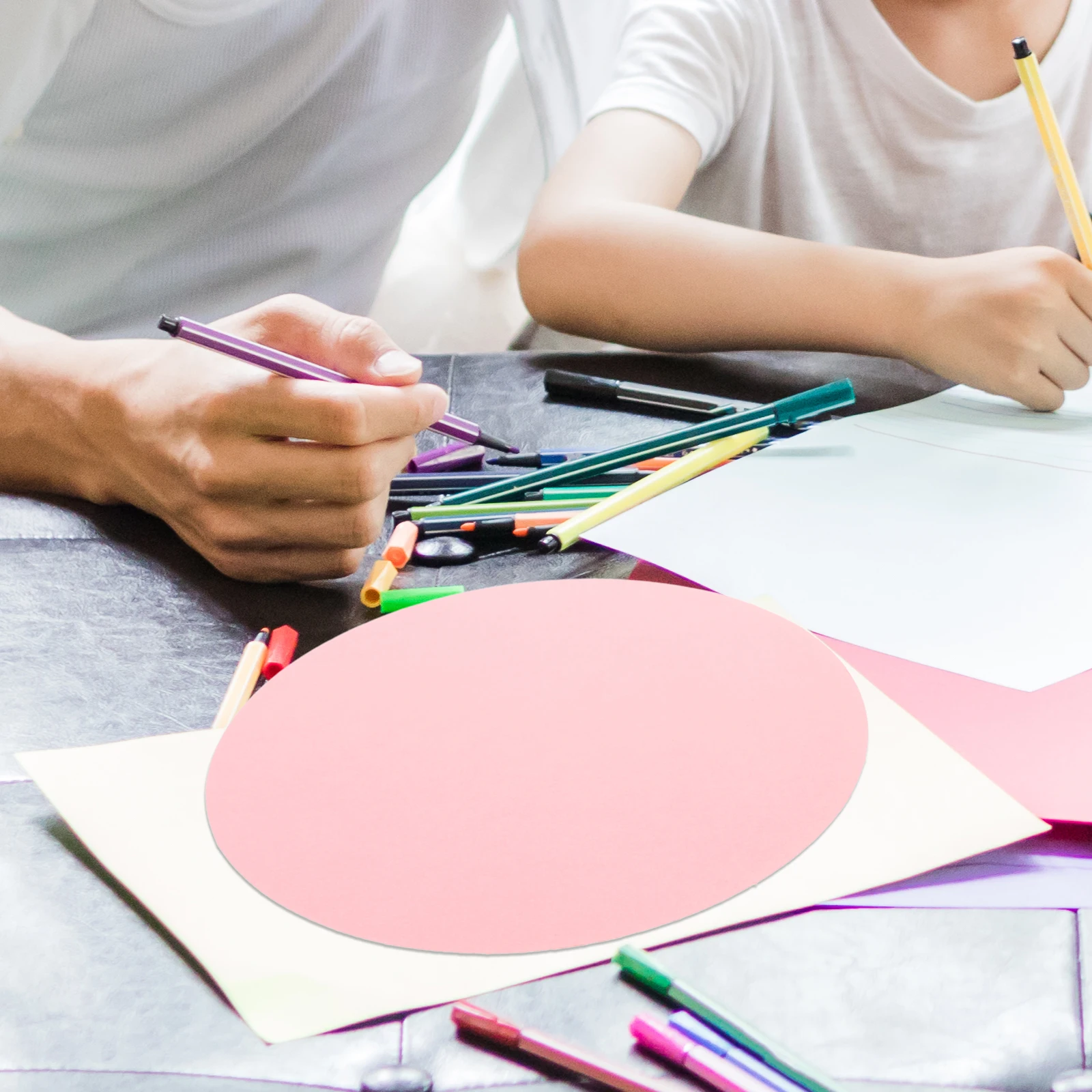 

20 Pcs Round Cardboard Drawing Paper for Kids Artists Watercolor Oil Paint Reusable Thick Art Supplies Stickers