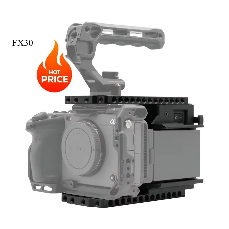 

Для камеры FX3/FX30 с верхней и нижней сырной пластиной, новейшая обновленная версия, аккумуляторный модуль с V-образным креплением Cineback