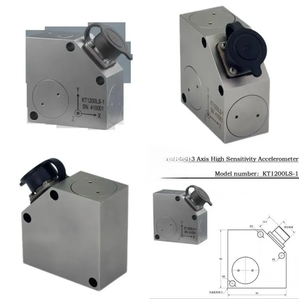 IEPE three-axis piezoelectric accelerometer motion sensor ICP transmitter sensor for vibration monitoring and impact