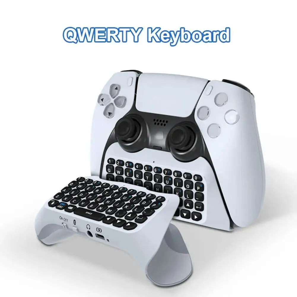 Controlador de teclado sem fio para jogos ps5, com alto-falante embutido, compatível com bluetooth, montagem qwerty para ps5