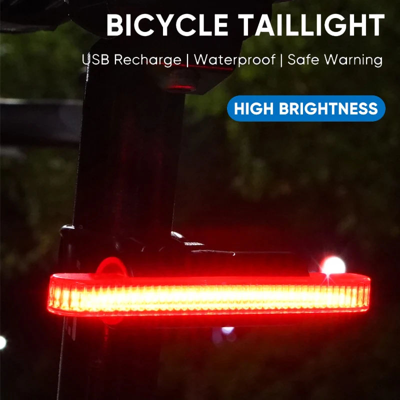 BUCKLOS Bicycle Rear Light USB Rechargea Rear Road MTB Light Waterproof Cycling Taillight Bright Bicycle Safely Warning Lamp