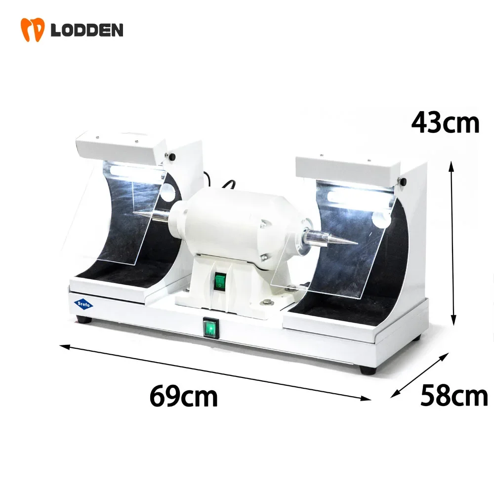 550W Dental Grinding Polishing Machine Lab Table Double-head Technician Polishing Equipment Dental Polisher Instrument