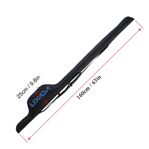 Imagen 2 del producto Lixada bolsa portátil para caña de pescar, soporte plegable para caña de pescar, organizador de aparejos de caña de gran capacidad, bolsa de almacenamiento