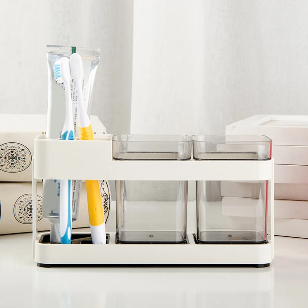

Toothbrush Stand Holder Toothpaste Organizer Anti-Slip Design Easy Clean Protect Contamination Perfect Kids Elderly Disabled