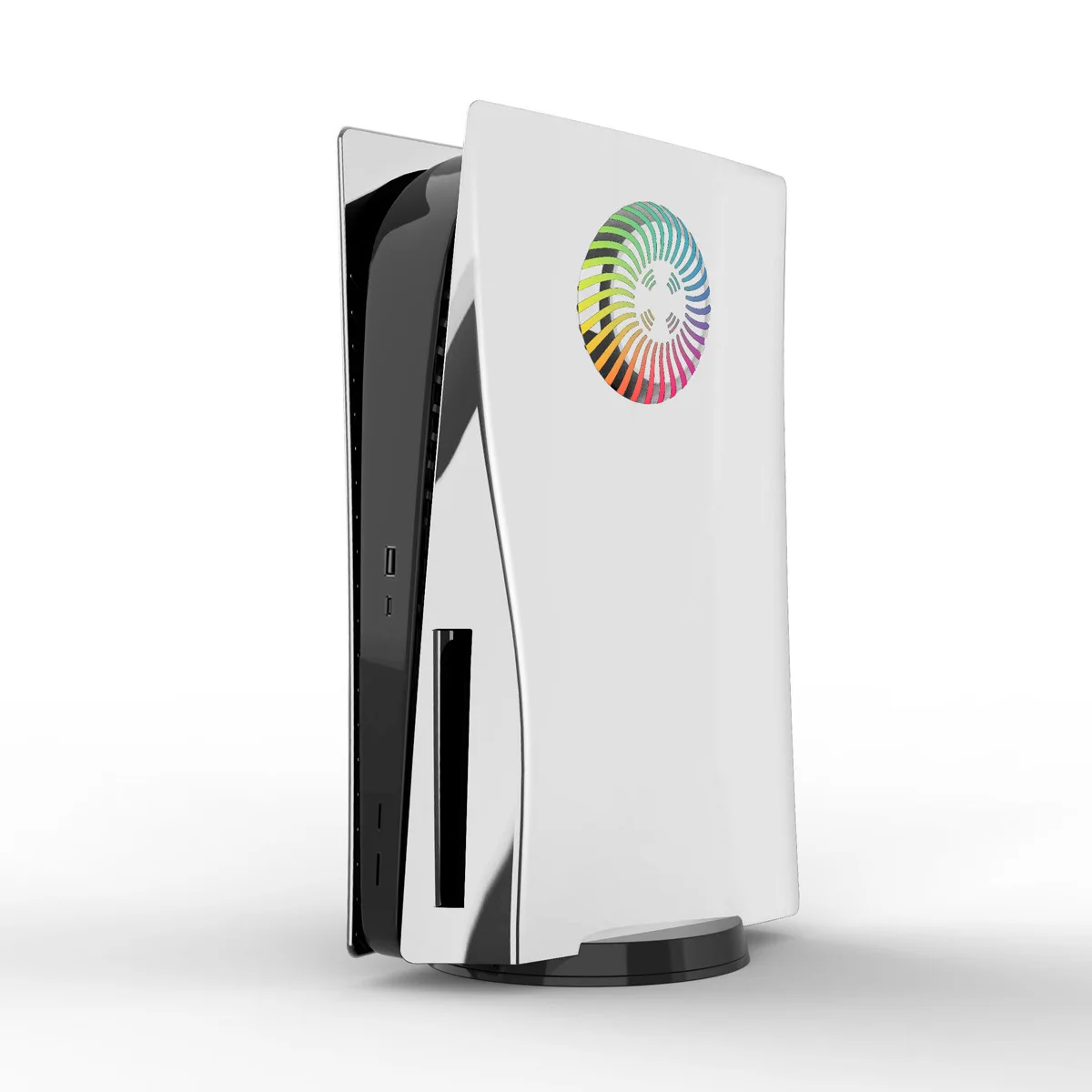 For PS5 Disc Edition Chrome Plated Electroplating Faceplate Replacement Shell with Cooling Vent Cover Shell Panels