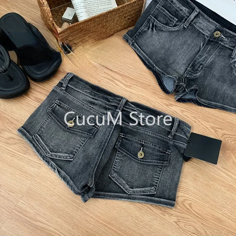 Short en jean taille basse pour femmes, Streetwear Y2k, pouvez-vous aru Harajuku, Mode grunge, Vintage CoAdvantages, Jean Shorts, Denim Hot Pants,