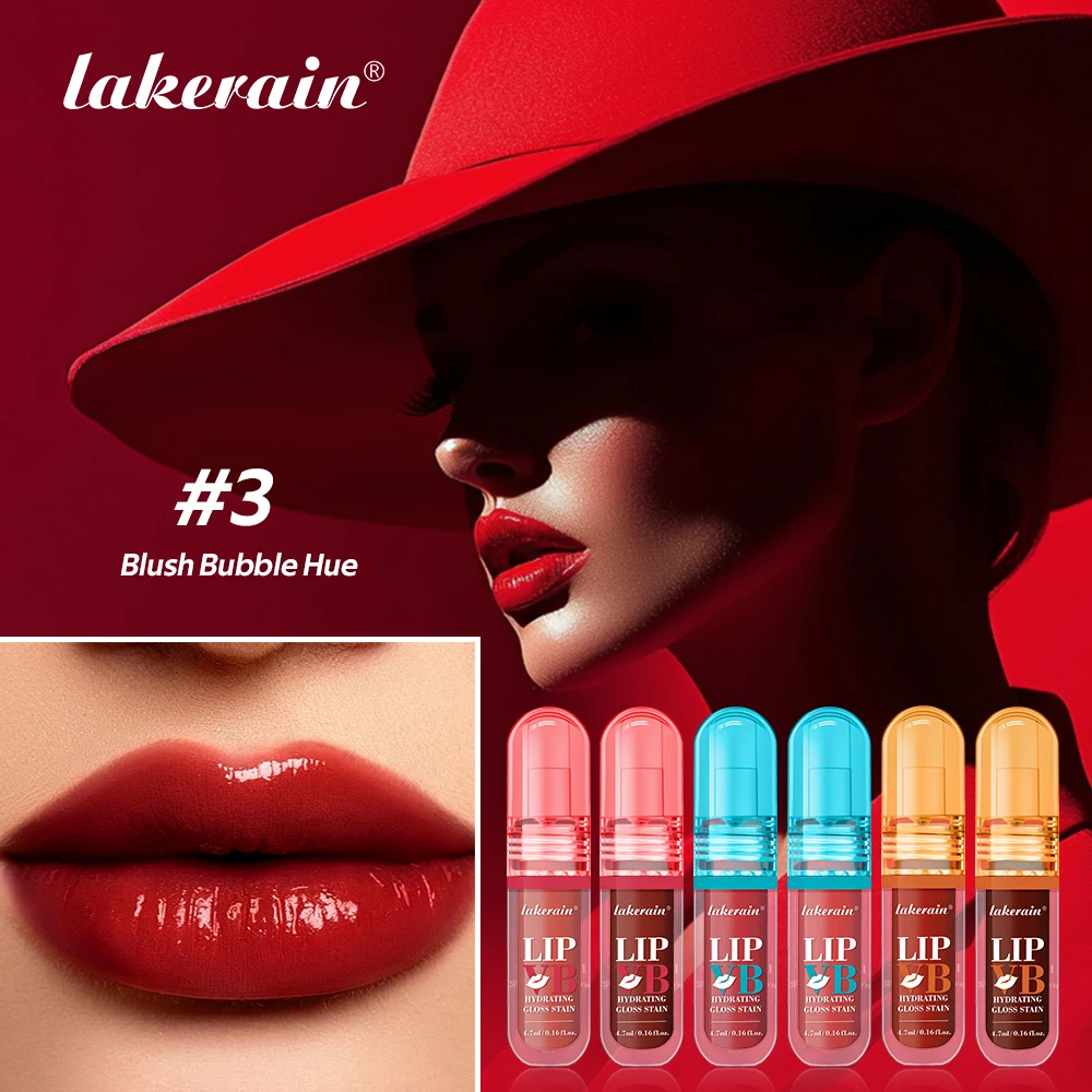 6色展開 リップ VB ハイドレーティング グロス ステイン 長持ち 保湿 リップグロス 軽量 ノンスティッキー カップに付かない インスタント グロッシー リップステイン