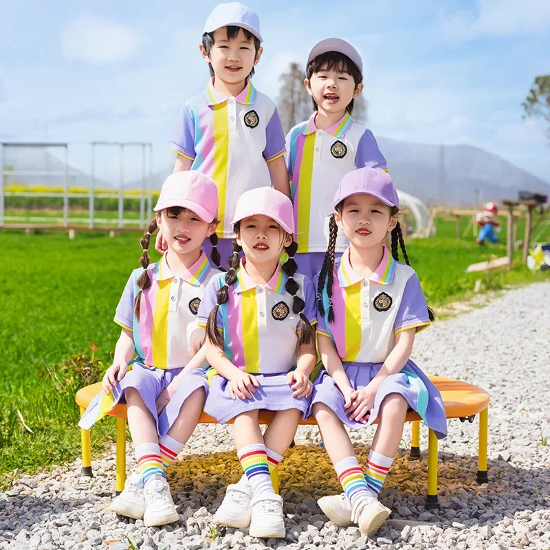 Girls boys summer dress graduationphoto preppy class dressprimary school choir dress performance dress summer school uniform set