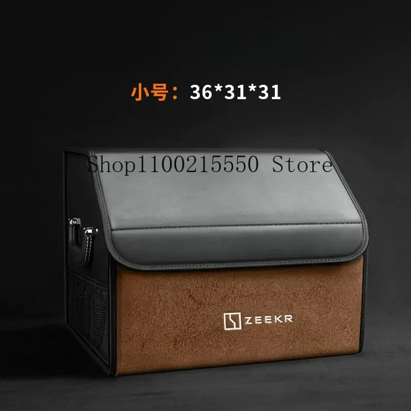 

For ZEEKR 001 009 X 2023 Car Trunk Storage Box Collapsible Wear-Resistant Waterproof Car Interior Modification Accessories