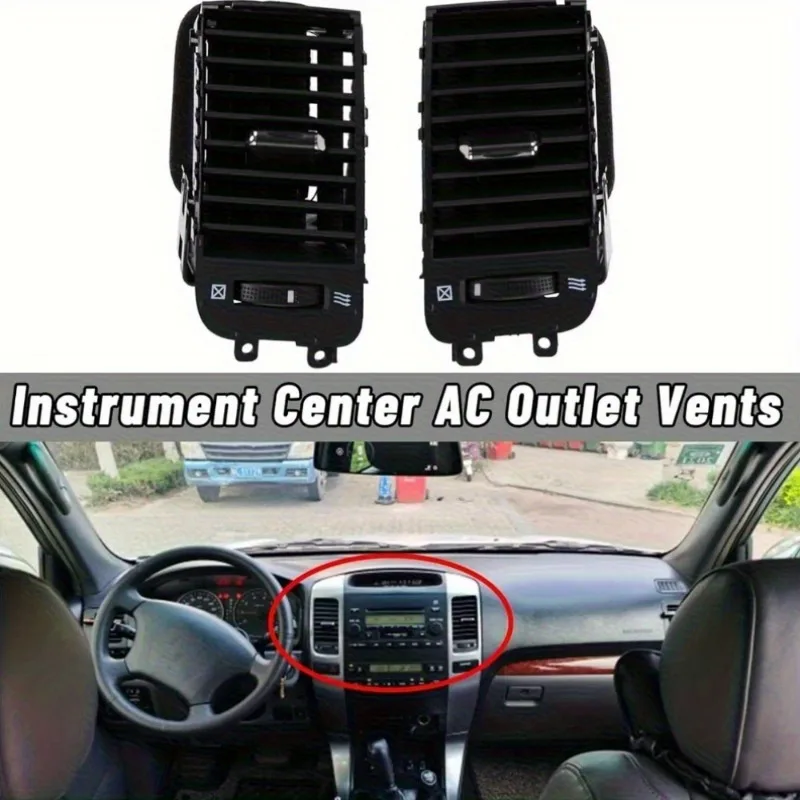 

Декоративная рамка воздуховода кондиционера (серебристая) для Toyota Land Cruiser Prado LC120 2003-2009/J120 - 55474-60040/55475-60040