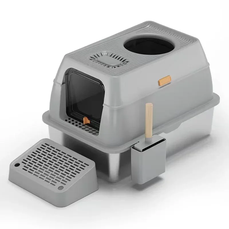 z-bac-a-litiere-de-toilette-pour-animaux-de-compagnie-entierement-ferme-chat-grand-espace-portable-bac-a-litiere-pour-chat-en-acier-inoxydable