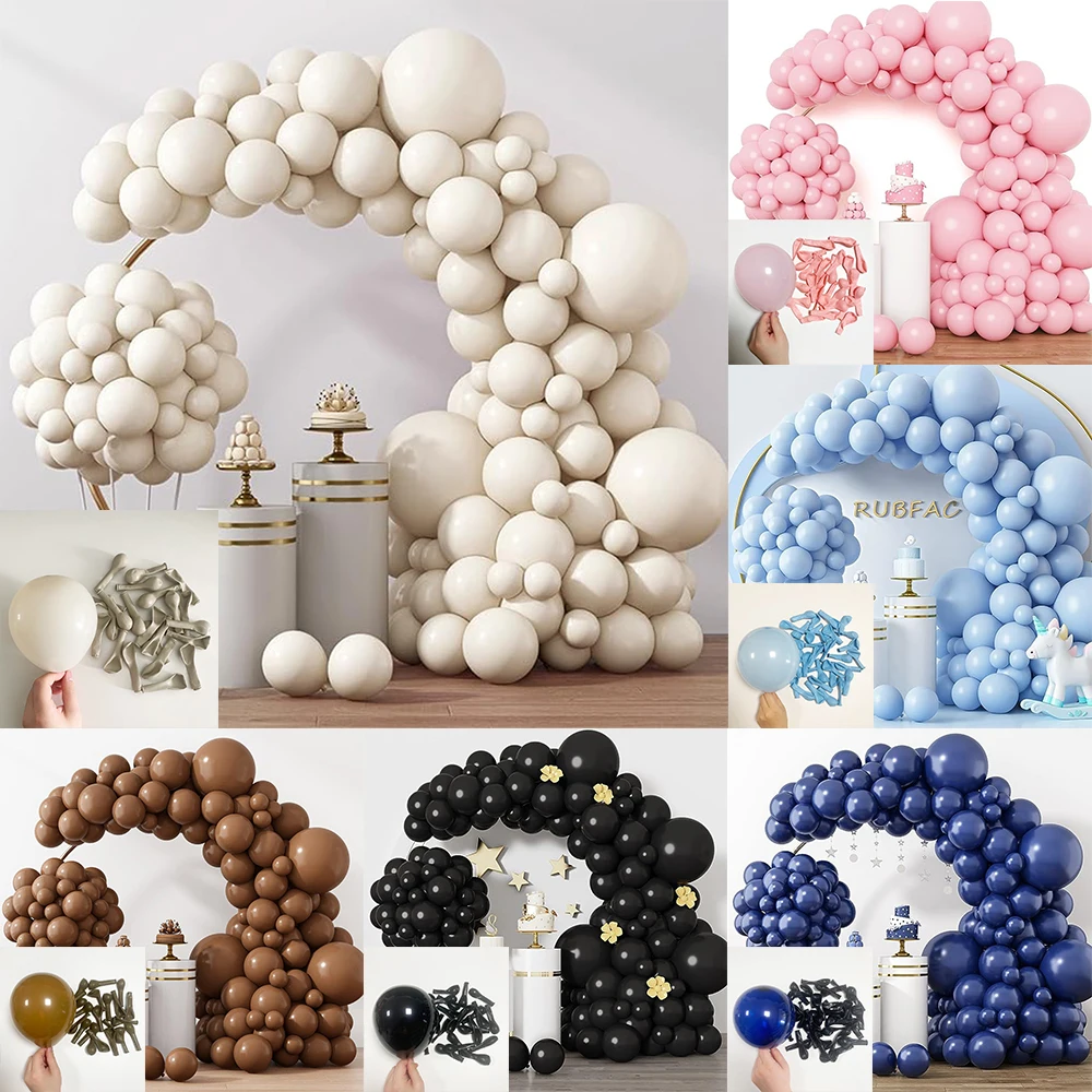 10/20/30pcs 5/10/12inch Retro Sand White Brown Navy Blue Balloon Birthday Party Baby Shower Garduation Wedding Decoration Globos