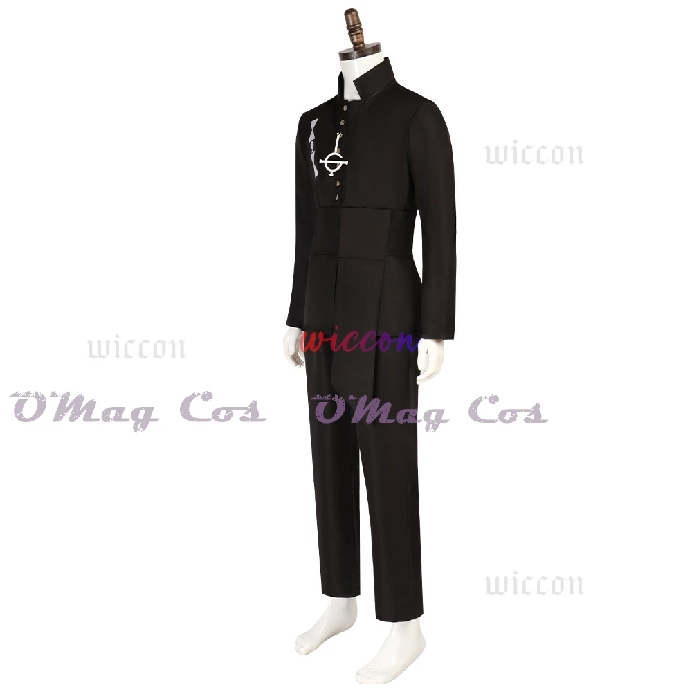 Men Black Rock Band Uniform Full Set Props Nameless Ghoul Outfit For Halloween Stage Performance Carnival Party view 3