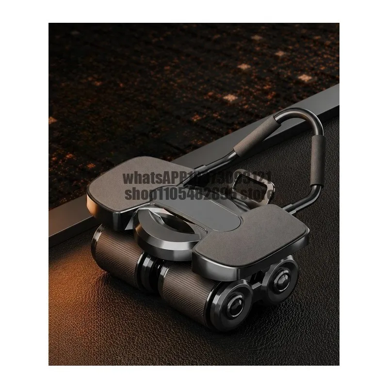 Four-wheel abdominal wheel automatic rebound abdominal muscle wheel curl trainer men's home fitness equipment